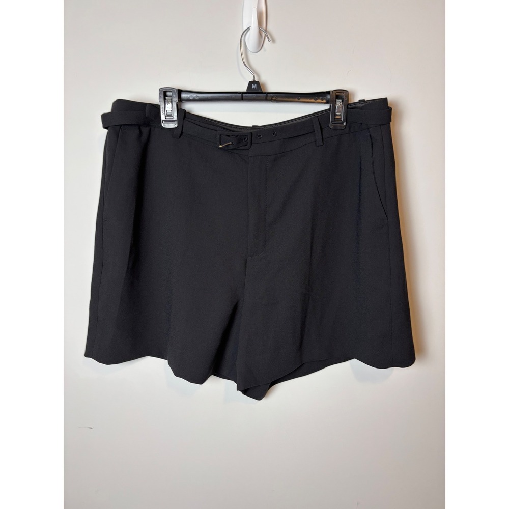 J. Crew Black Belted High Waisted Shorts CG692 Women Size 16 NWT